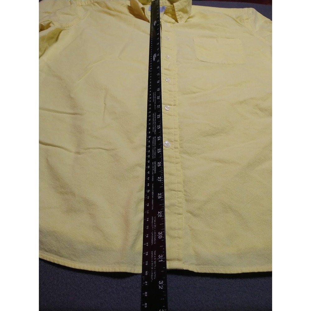 Saddlebred Vintage Oxford Shirt Men XXL Lemon Yellow Button Down College Office - Picture 3 of 7